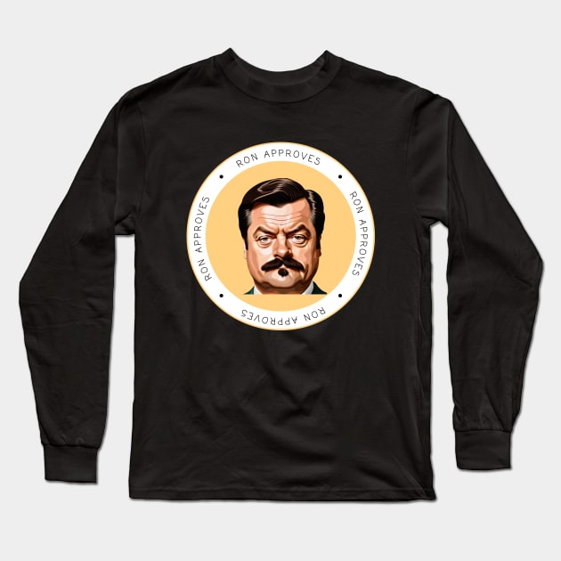 Ron Approves Funny Memes Design Long Sleeve T-Shirt by Tee Shop